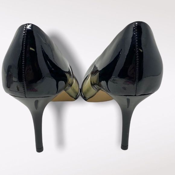 Expression |  Black and Clear Pointed Toe Pumps - Picture 3 of 9